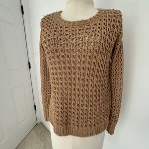 Lucky Brand Gold Chunky Crochet Sweater DONATING SOON
